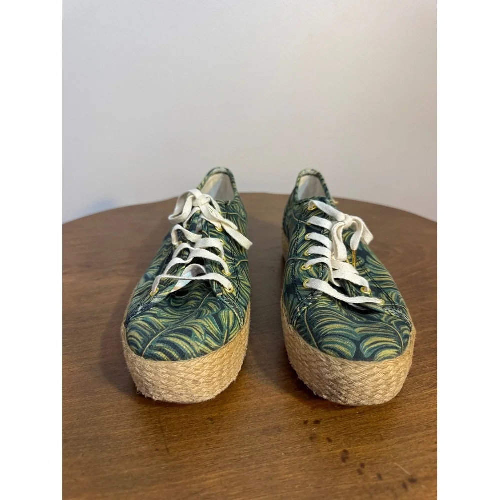 Keds Rifle Paper Co Tropical Leaf Espadrille Sneakers‎ Women's Size 7.5